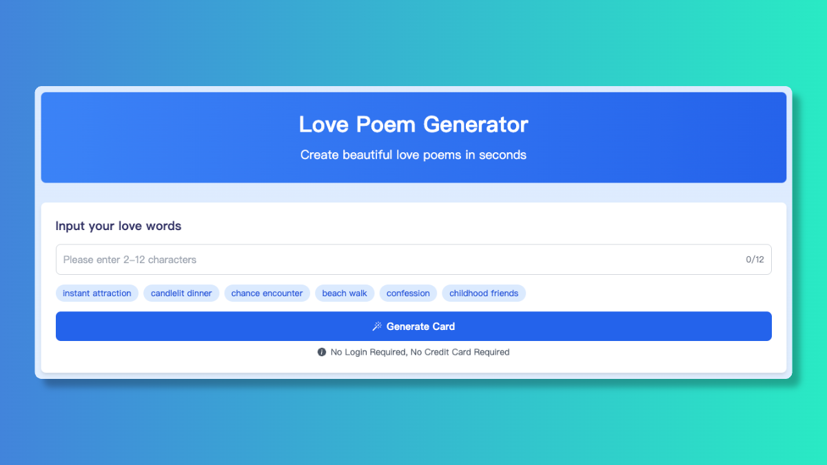 AI Love Poem Generator: Express Your Heart in Seconds