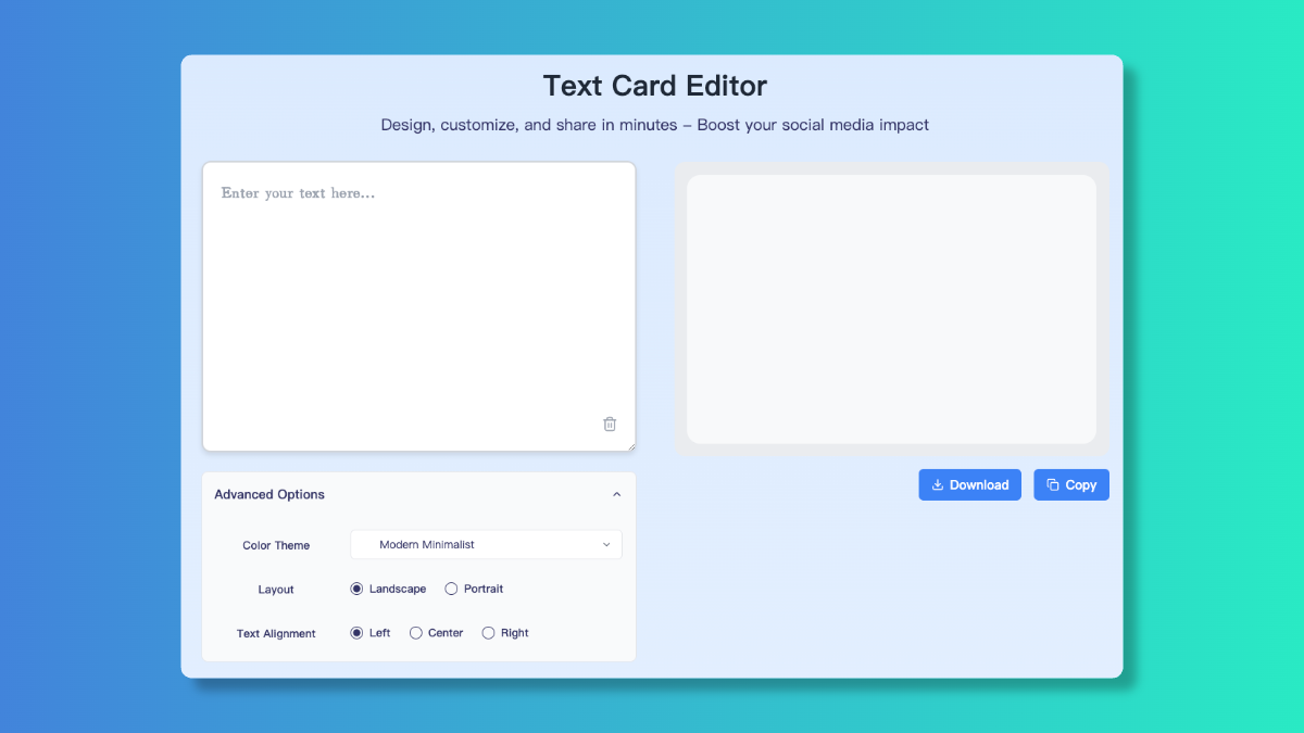 AI Text Card Editor: Transform Words into Visual Art